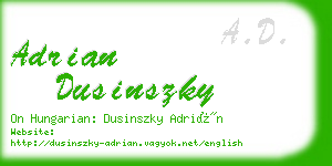 adrian dusinszky business card